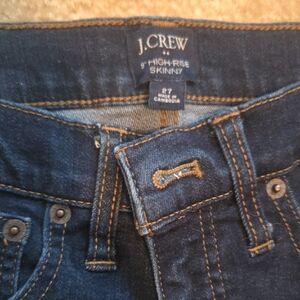 J.Crew Dark Blue High-Rise Skinny Jeans